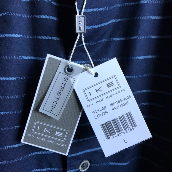 NWT Ike Behar men’s navy shirt size large - Picture 4 of 7